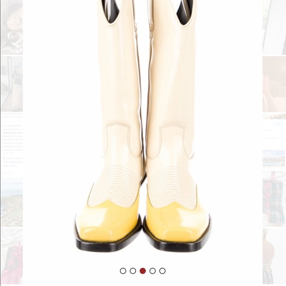 Calvin Klein 205W39NYC Leather Mid-Calf Riding Boots - Picture 1 of 6